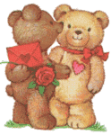 Gif animé coeur ours